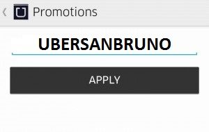 Uber promo code