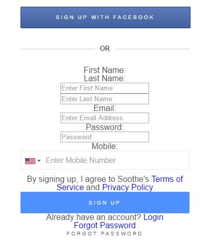 soothesignupform